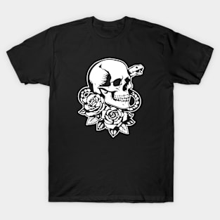 skull with snake tatto design T-Shirt